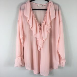 Vintage Victoria Secret Chiffon Tunic Top Size m/L